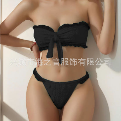 High Quality Bikini Bubble Fabric Two Piece Swimsuit Women's Bikini Swimwear