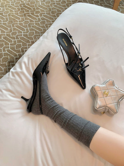Pointed Toe Strappy Heels
Patent Leather