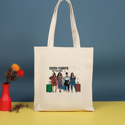 Bolso bandolera de lona estampada, bolso de compras moderno y ligero, bolso de algodón de gran capacidad, paquete de 2 unidades tipo hobo. 