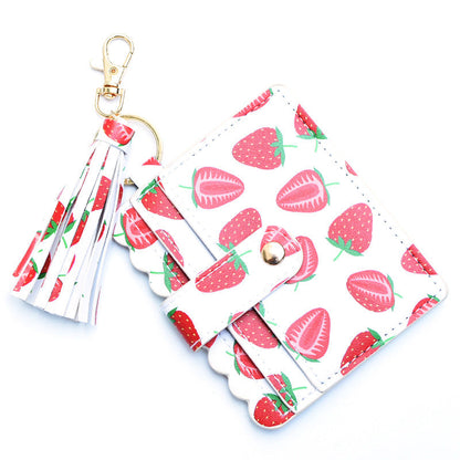 Women's Keychain Card Holder - Printed Front Pocket Wallet for Credit Cards & ID -dropshippingabc.com