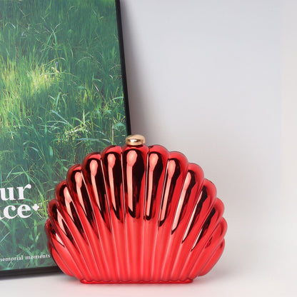 Bolso tipo caja de concha, bolso de mano tipo clutch, bolso de cena, bolso de noche tipo clutch para fiestas, bolso de graduación, bolso de fiesta. 