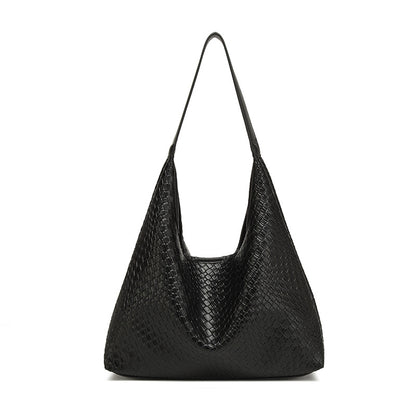 Bolso hobo tejido de piel suave para mujer, bolso tote para mujer, bolso de hombro informal de gran capacidad, bolso hobo de hombro 