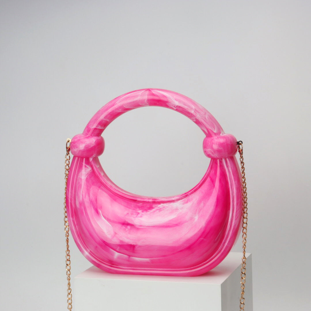 Bolso de mano pequeño y versátil de acrílico para cena, noche, informal, fiesta, graduación.