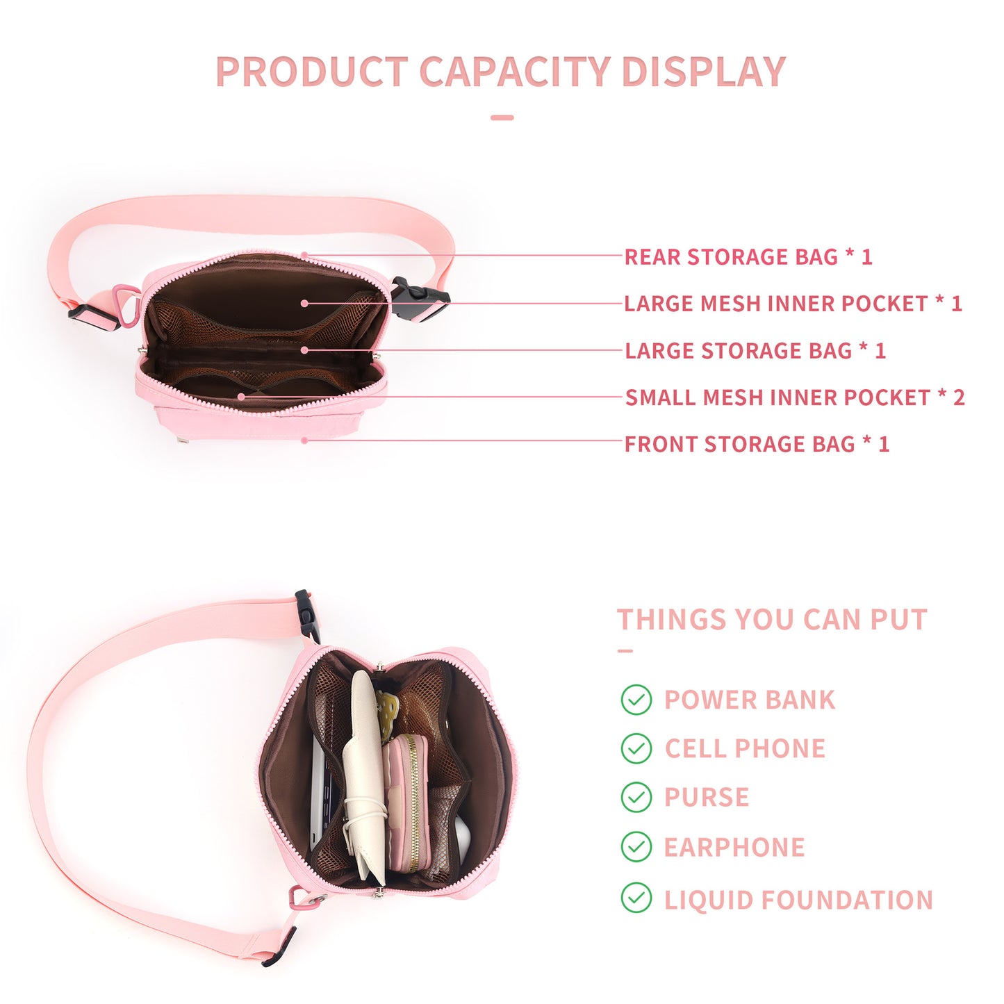 Riñonera de pecho de nailon – Riñonera deportiva para correr al aire libre y bandolera para hombre y mujer – Ligera, resistente y con estilo 