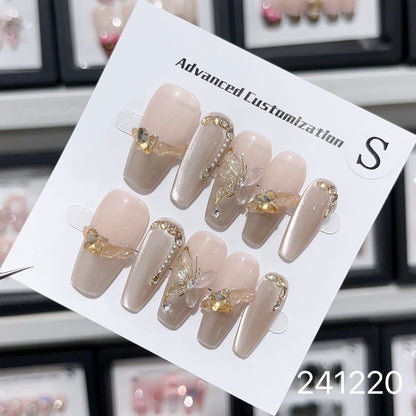 1030- Handmade press on nails fake nails removable