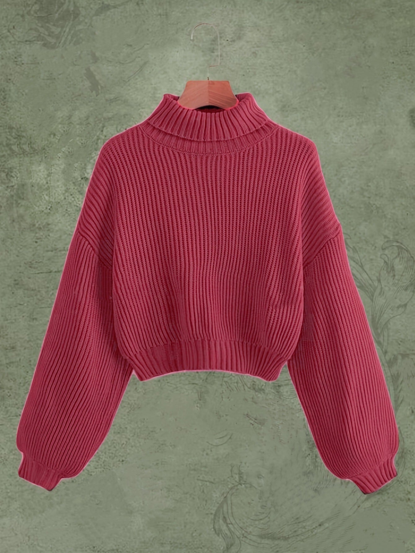 Turtle Neck Elegant Long Sleeve Sweater