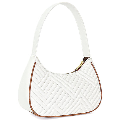 Bolsos de mujer acolchados con bordado de cuadros y abertura en la axila, bolsos hobo de mujer, bolsos hobo pequeños para mujer, 