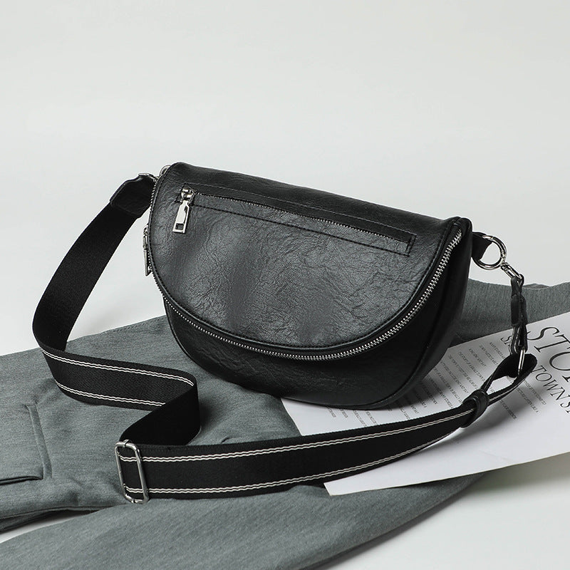 Elegante bolso bandolera pequeño – Bolso tipo silla de montar con múltiples bolsillos, perfecto para el uso diario de la mujer. 