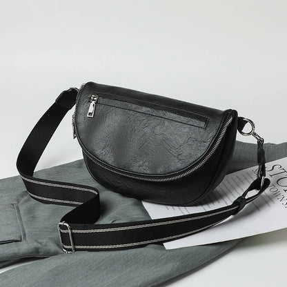 Elegante bolso bandolera pequeño – Bolso tipo silla de montar con múltiples bolsillos, perfecto para el uso diario de la mujer. 