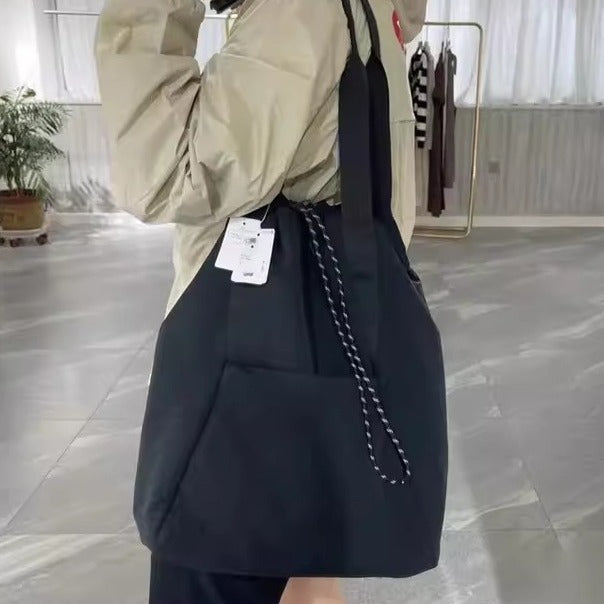 Bolso bandolera deportivo de nailon, impermeable, multiusos, con cordón ajustable, gran capacidad, ideal para yoga. 