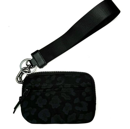 Bolsa de PVC transparente para tarjetas – Bolso de muñeca portátil para guardar tarjetas bancarias y monedas 