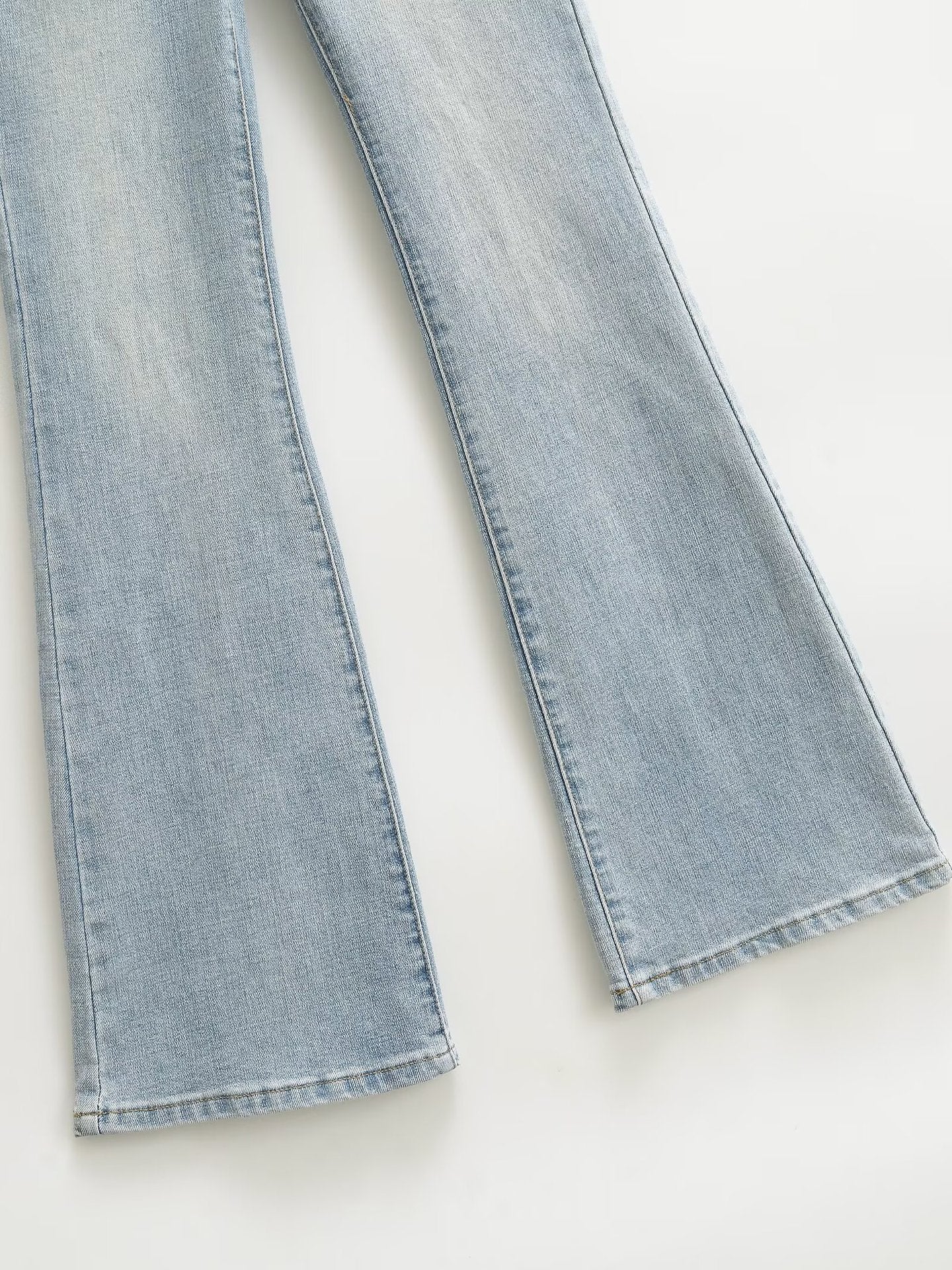 Women's Light Blue High Waist Slim Fit Bootcut Jeans