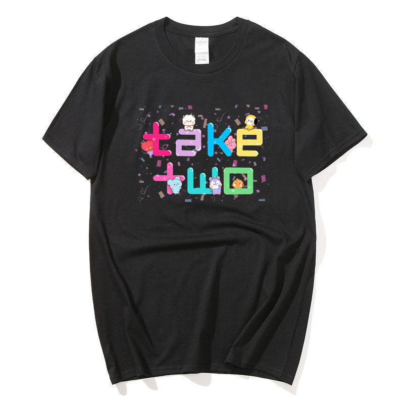 Letter Print Cotton T Shirt Fashion Brand Short Sleeve Tops Man Women Summer New Cool Tees Loose Men's Clothing