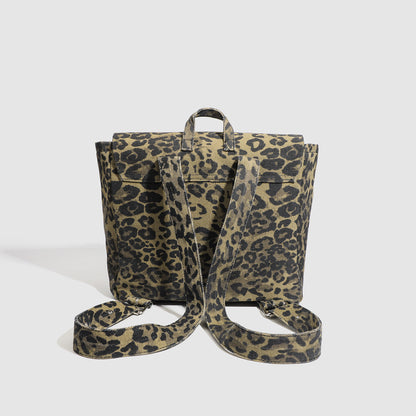Mochila para niñas - Mochila elegante con estampado de leopardo, ideal para la escuela, ligera y de gran capacidad para viajar. 