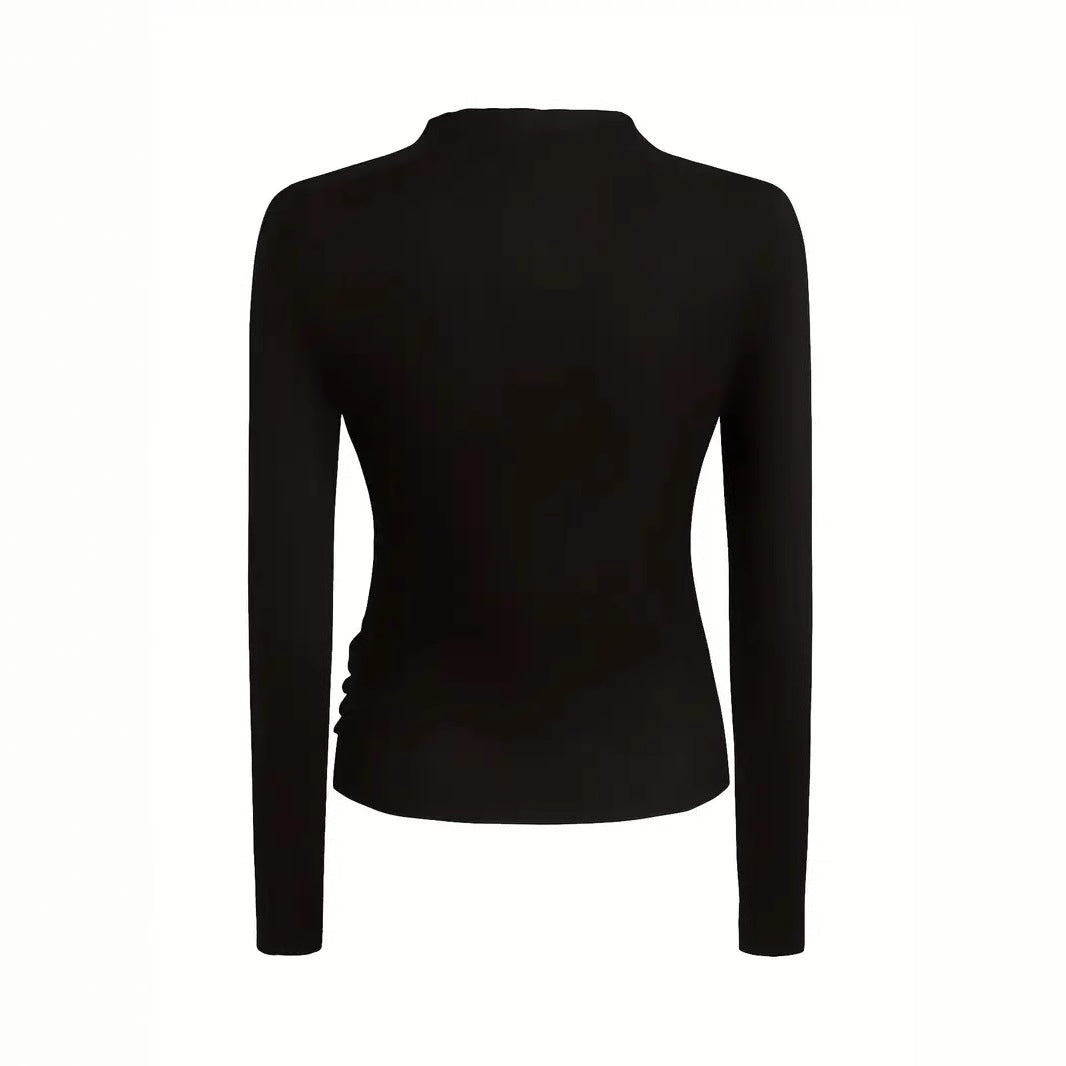 Black Top Leopard Print Skirt Set