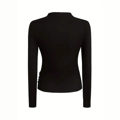 Black Top Leopard Print Skirt Set