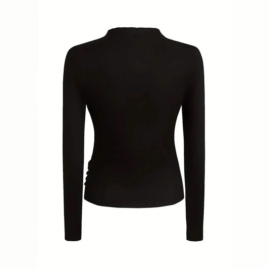 Black Top Leopard Print Skirt Set