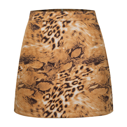 Suede Wrap Mini Skirt