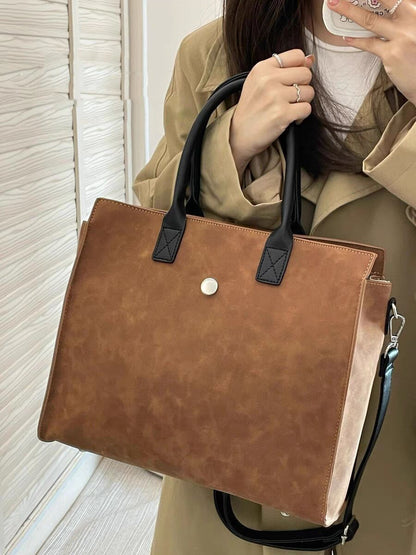 Bolso tote grande, bolso tote de ante mate, bolso con asa superior, bolso de hombro para ir al trabajo 