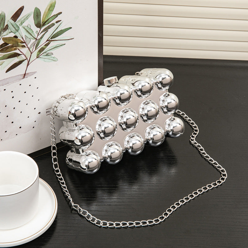 Bolso acrílico, bolso bandolera de lunares para fiesta, bolso de fiesta, bolso de mano para graduación, bolso de boda, bolso de noche, bolso para cena. 