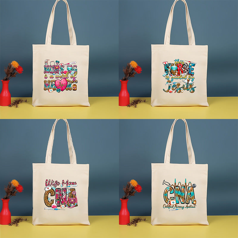 Bolso bandolera de lona estampada, bolso de compras moderno y ligero, bolso de algodón de gran capacidad, paquete de 2 unidades tipo hobo. 