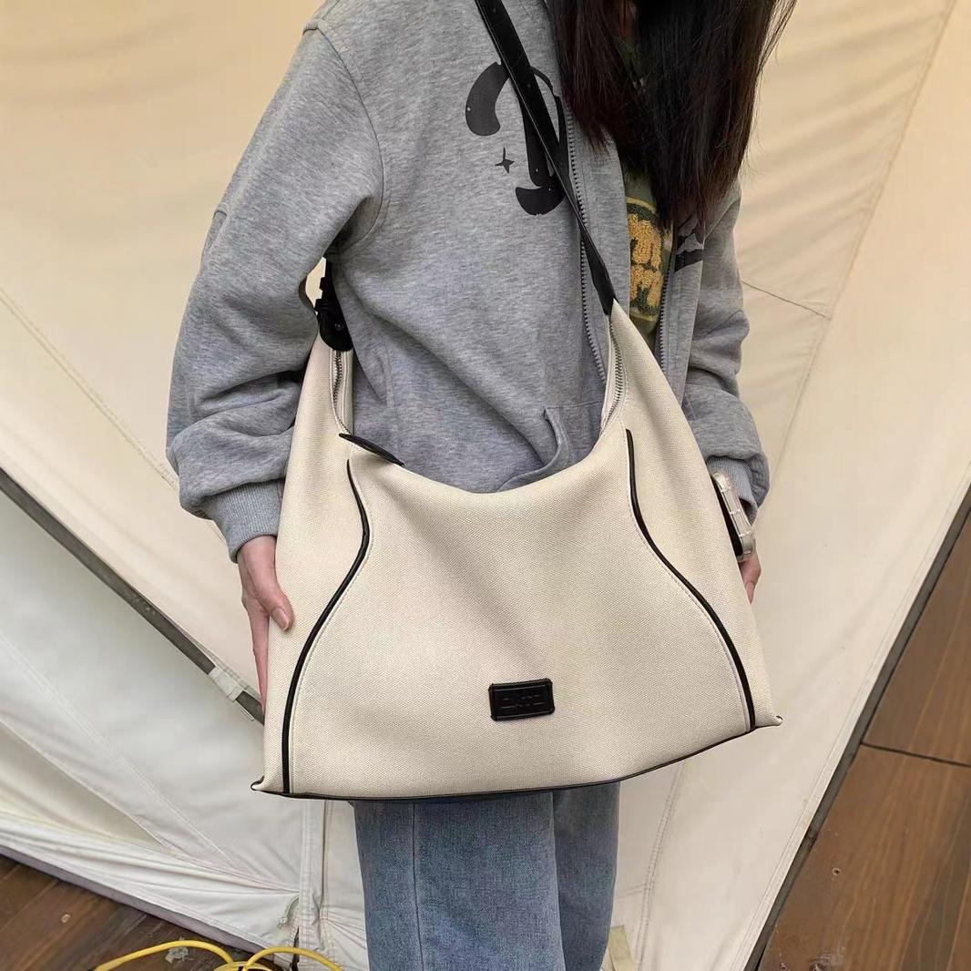 Bolso hobo para mujer, bolso de lona para llevar bajo el brazo, bolso de hombro hobo, bolso de gran capacidad para ir al trabajo 