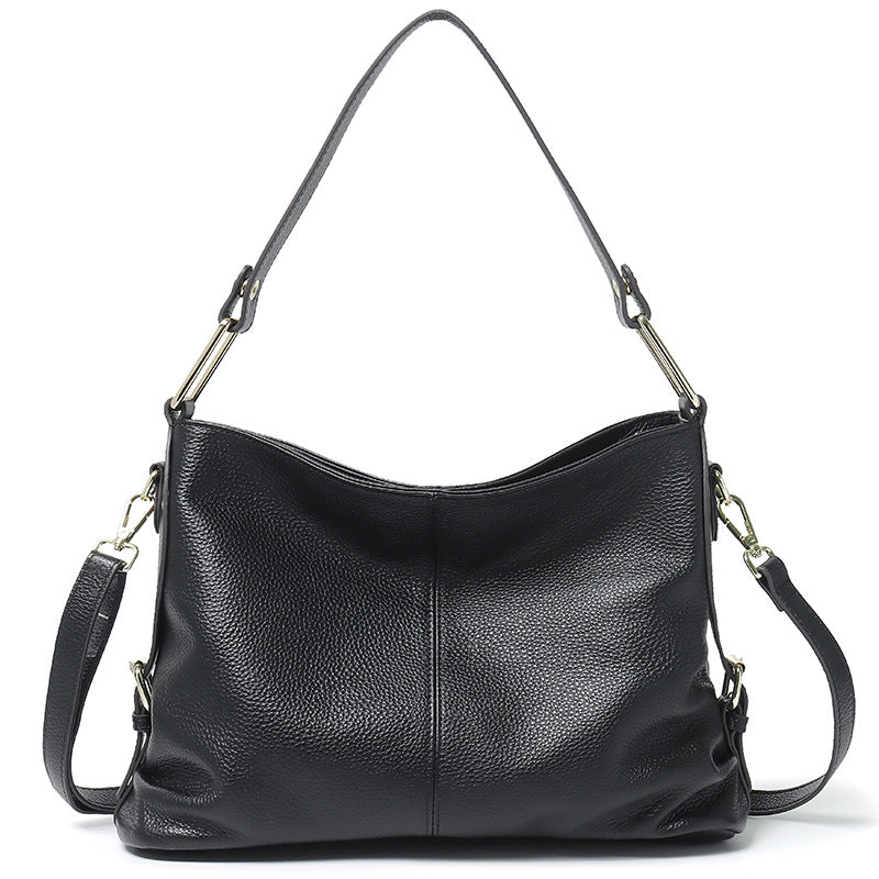 Elegante bolso de piel auténtica - Bolso hobo y bolso bandolera de piel con estilo 