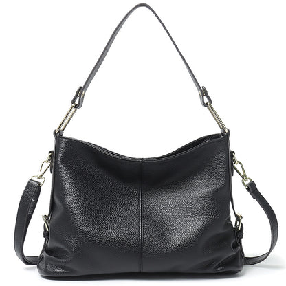 Elegante bolso de piel auténtica - Bolso hobo y bolso bandolera de piel con estilo 