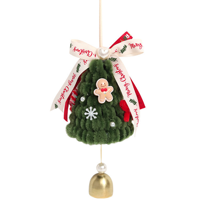 Colgante de regalo de Navidad para coche, palo giratorio para colgar, árbol de Navidad hecho a mano, paquete de material de bricolaje, decoración de joyería creativa casera