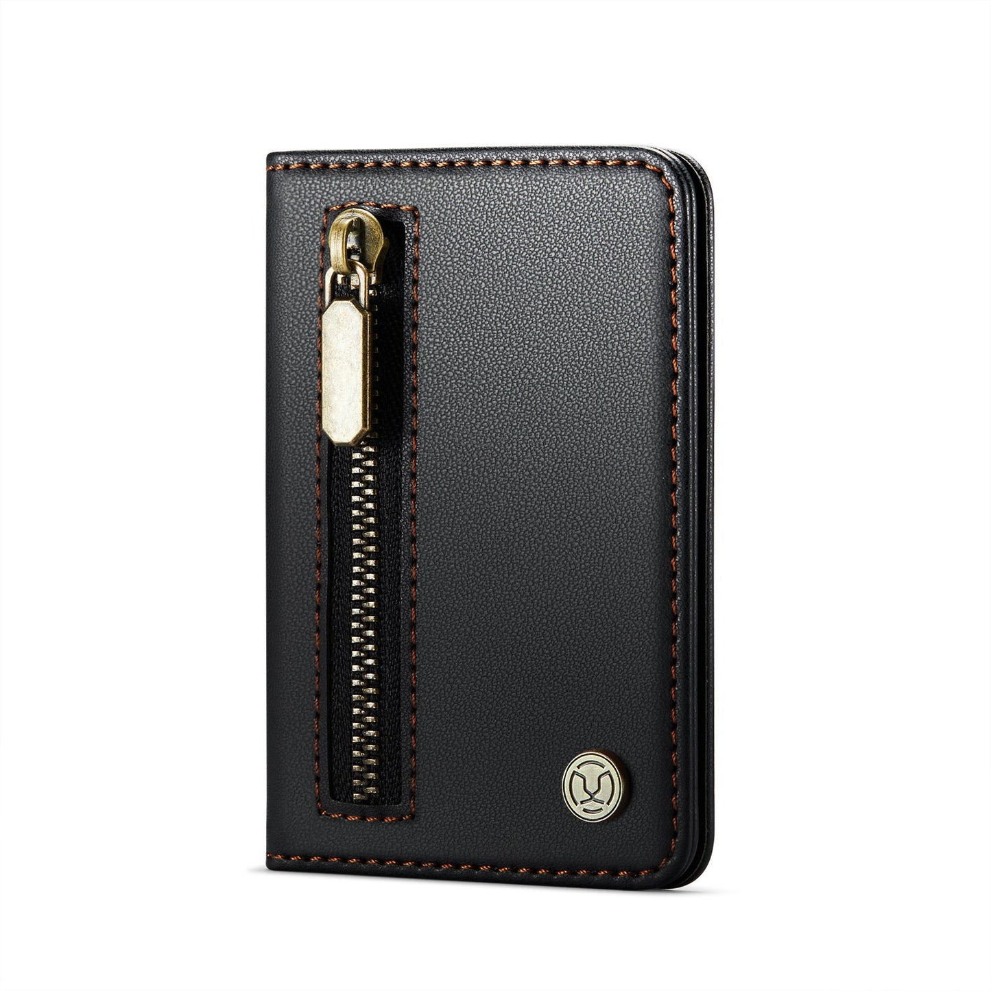 Magsafe ring magnetic card case  for iPhone17 card anti-theft brush 16/15/14/13 zipper change bag Wallet Magnetic Card Holder RFID Blocking, PU Leather Minimalist Phone Wallet Compatible with MagSafe Phones -dropshippingabc.com