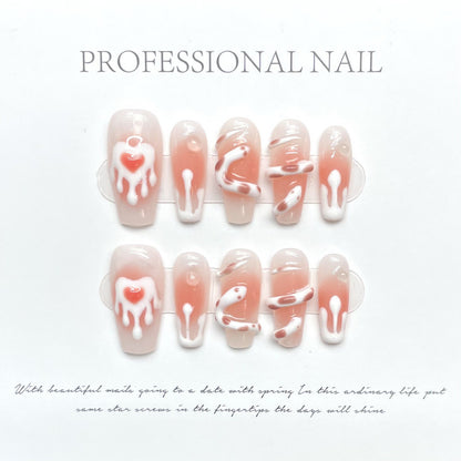 1023- Handmade press on nails fake nails removable