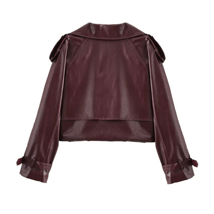 Women's Faux Leather Moto Jacket