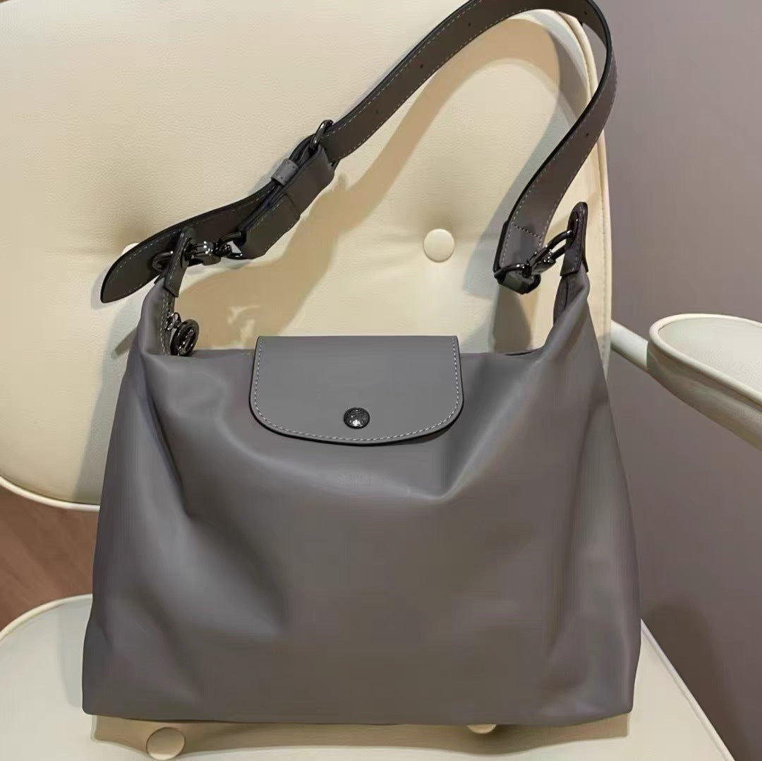 Hobo Underarm bag, boho grey women's bag, Crossbody shoulder bag, large capacity versatile women's hobo bag