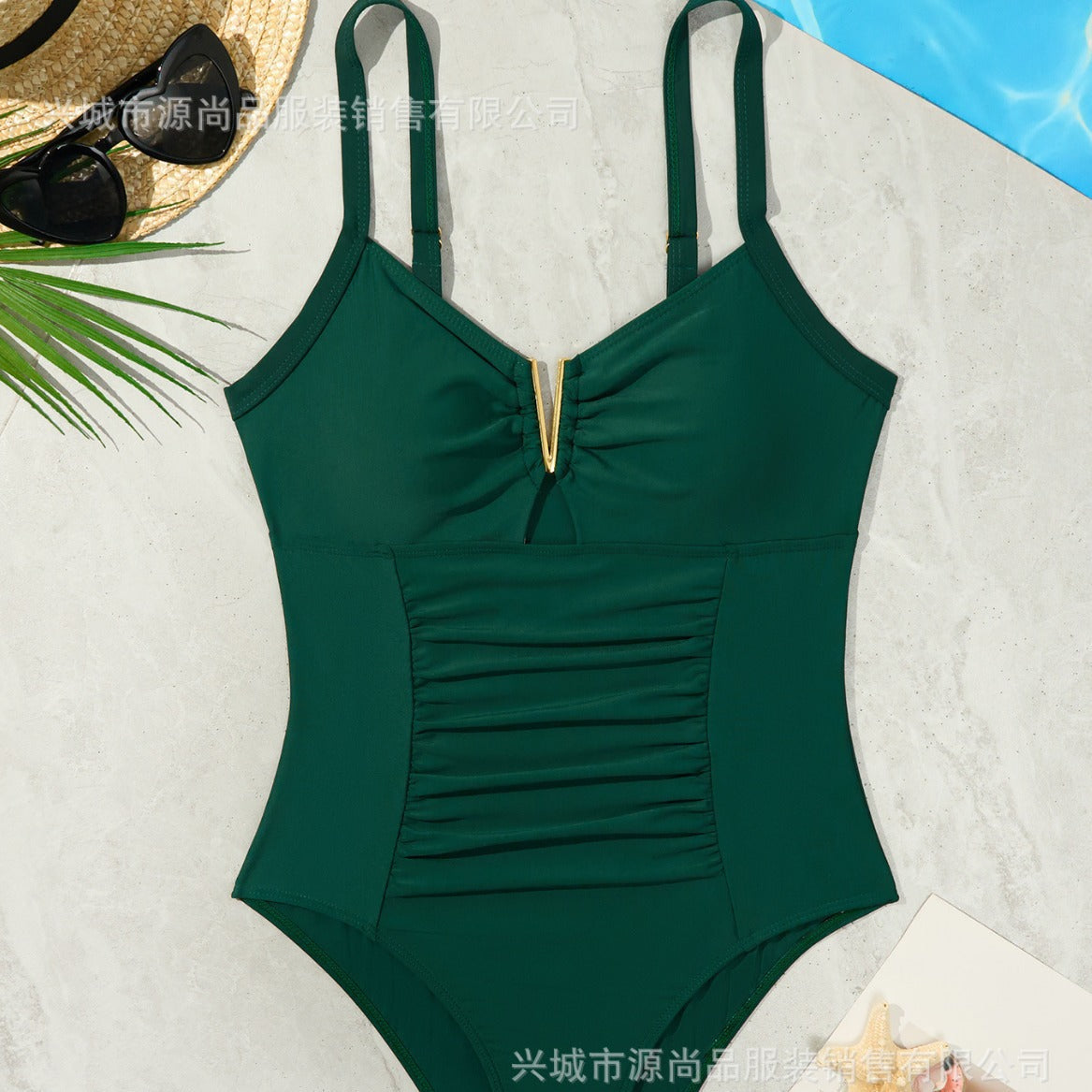 Women's One Piece Swimsuit Solid Color with Padded Bra Bathing Suit for Swimming