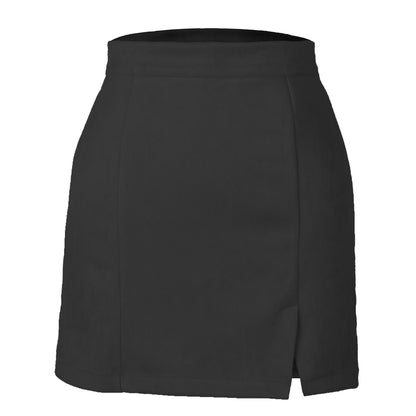 Suede Wrap Mini Skirt