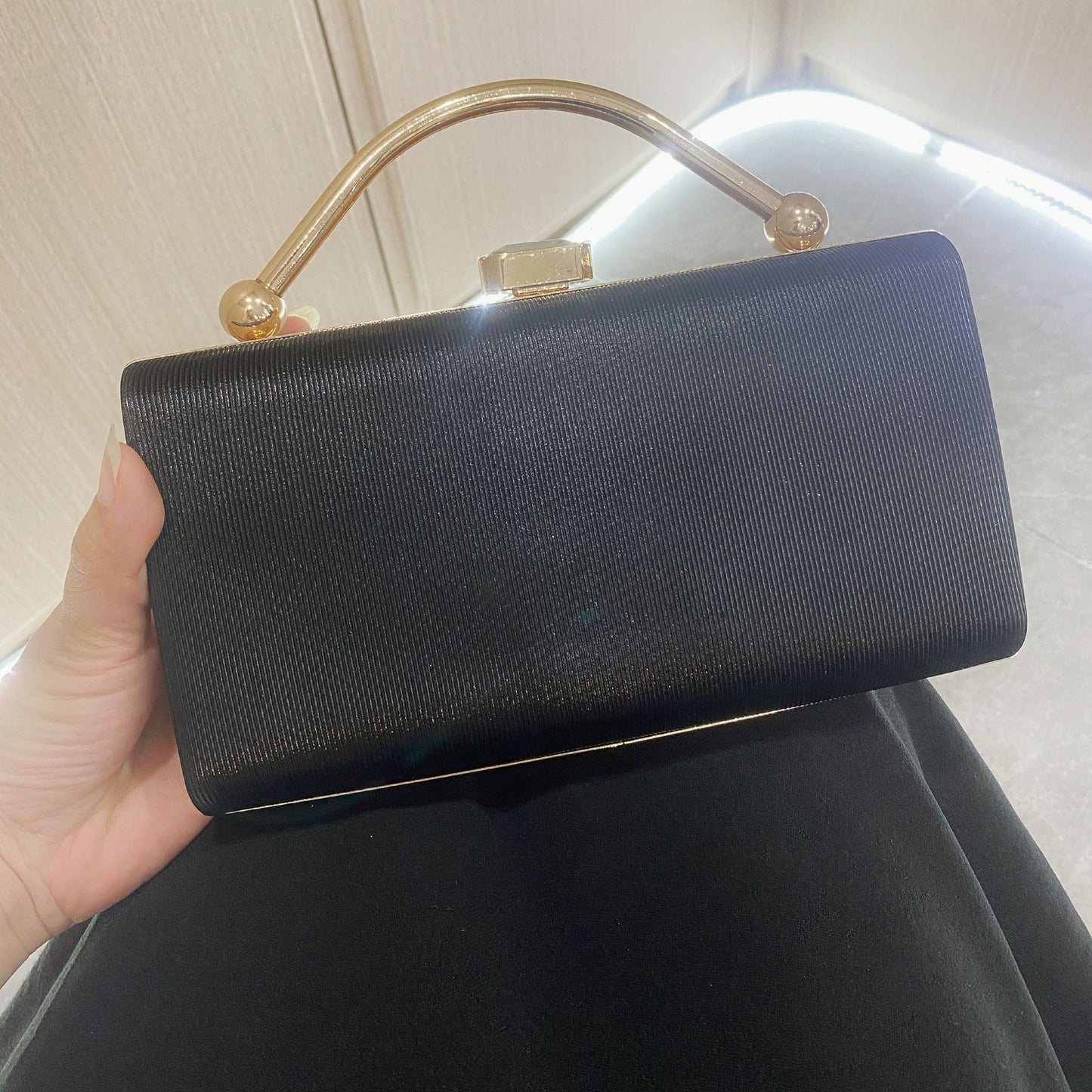 Bolso de mano sencillo, pequeño y perfumado con estampado de paisajes, ideal para bodas, fiestas de cumpleaños o cenas.