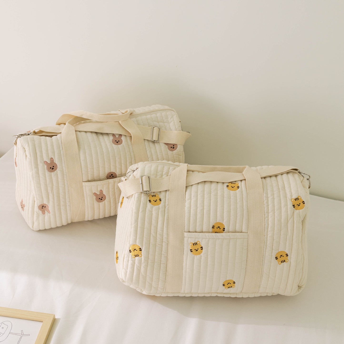 Bolsas de viaje bordadas, bolsas de lona de gran capacidad, bolsas de lona tipo tote, bolsas Boston, bolsos de fin de semana para viajar 