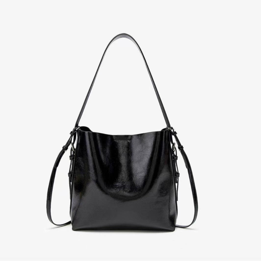 Bolso Hobo versátil para mujer – Bolso bandolera de gran capacidad con diseño tipo cubo en la sisa 