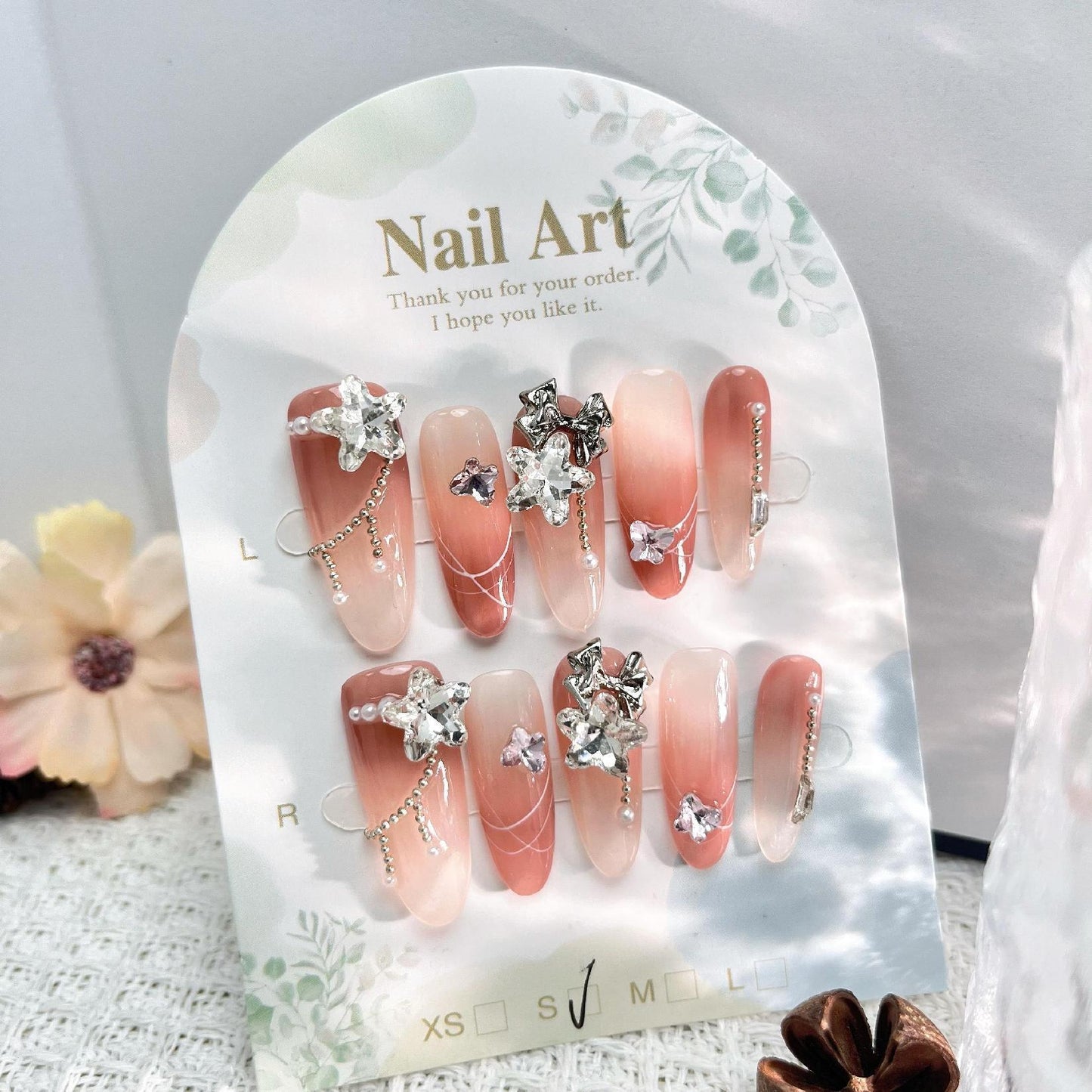 0954- Handmade press on nails fake nails removable
