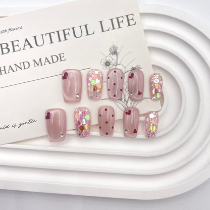 0943- Handmade press on nails fake nails removable