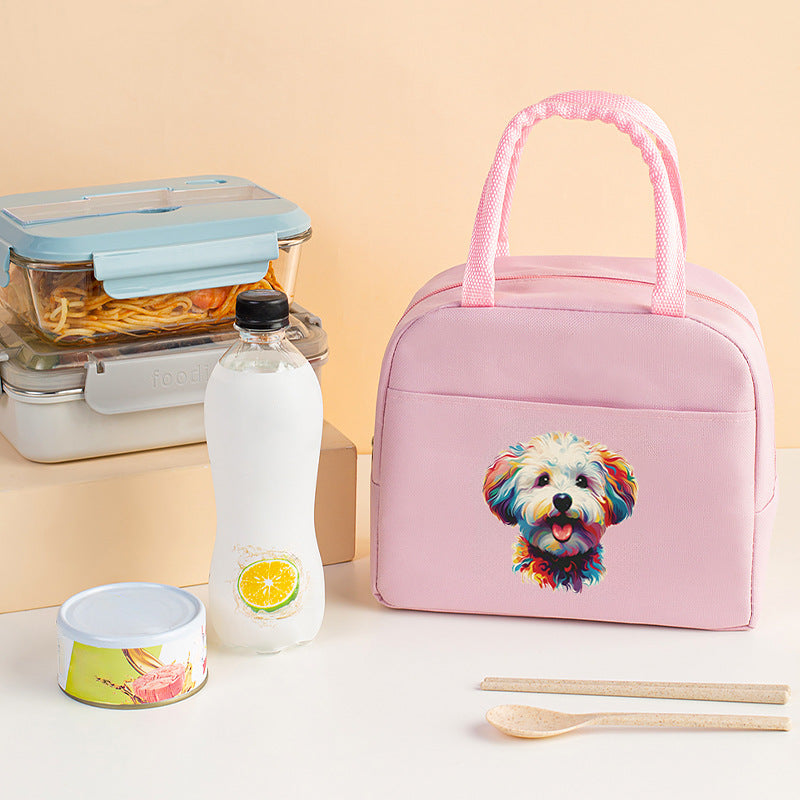 Bolsa térmica con estampado de letras, bolsa para el almuerzo, bolsa térmica de aluminio para hielo, bolsa de picnic para guardar el almuerzo, bolsa para conservar alimentos frescos 