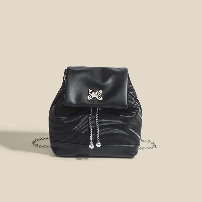 Mochila pequeña con cadena, bolso de moda de verano para mujer, mochila tipo mochila para estudiantes 