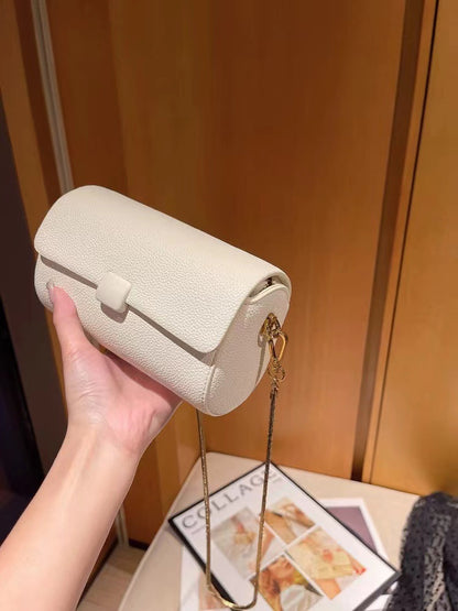 Small crossbody fashion chain bag, women's bag soft leather pillow bag, shoulder crossbody bag