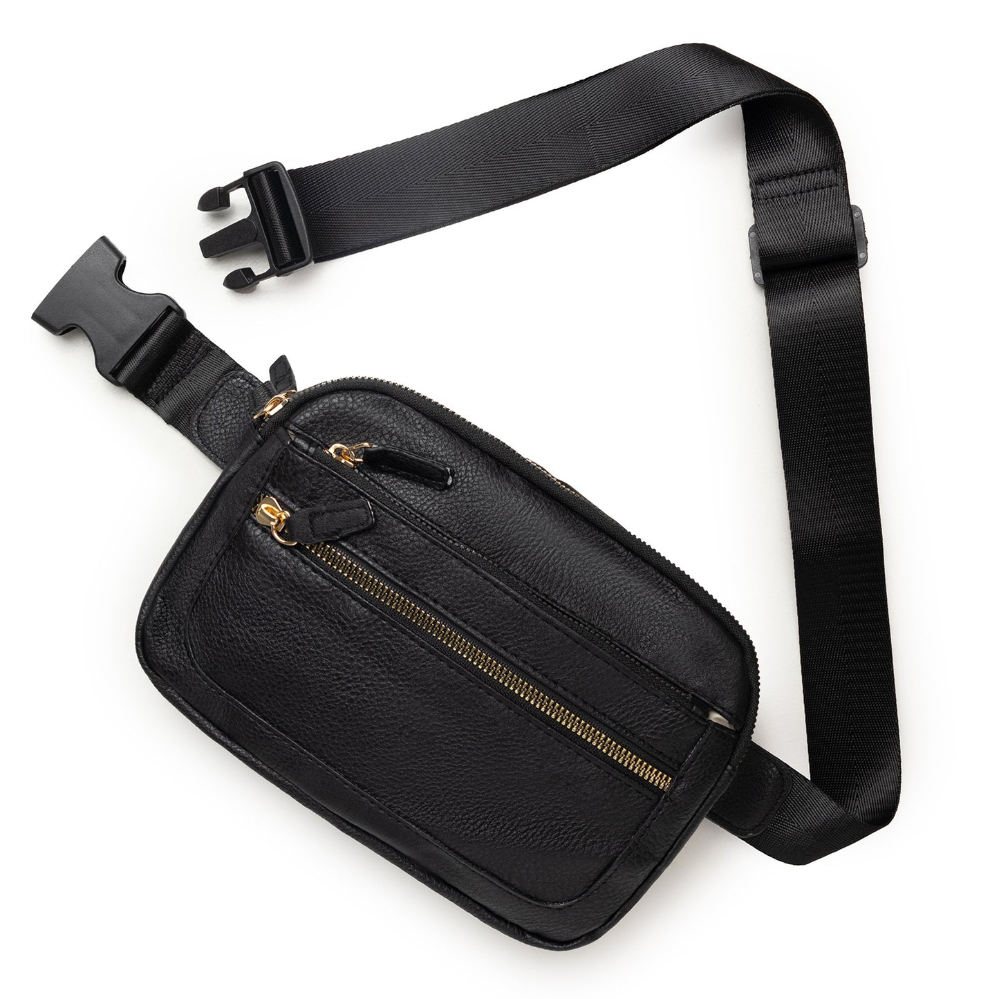 Riñonera multifuncional de moda: bolso de hombro ajustable, ideal para viajes, deportes y correr. Confeccionada en piel vegana. Bolso bandolera elegante para mujer. 