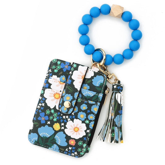 ID bag, silicone bracelet, floral folded edge card bag, TK printed leather wallet, keychain. -dropshippingabc.com