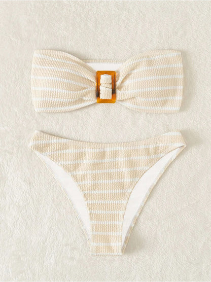 Swimsuit sexy striped tube top bikini swimsuit female bikini