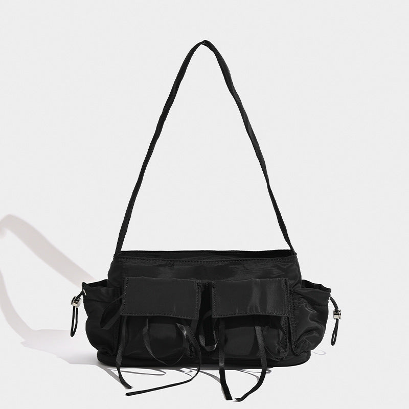 Bolso bandolera de nailon veraniego, bolso informal de hombro, bolso hobo, bolso de hombro con asa superior 