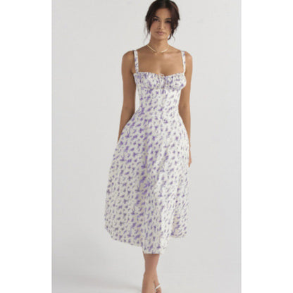 Women's French Elegant Retro Style Dopamine Wear Suspender Dress Women