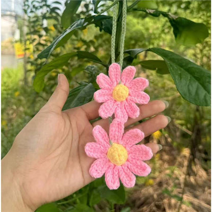 Colgante de planta de coche Decoración de coche Colgante de espejo retrovisor Lana creativa en el coche