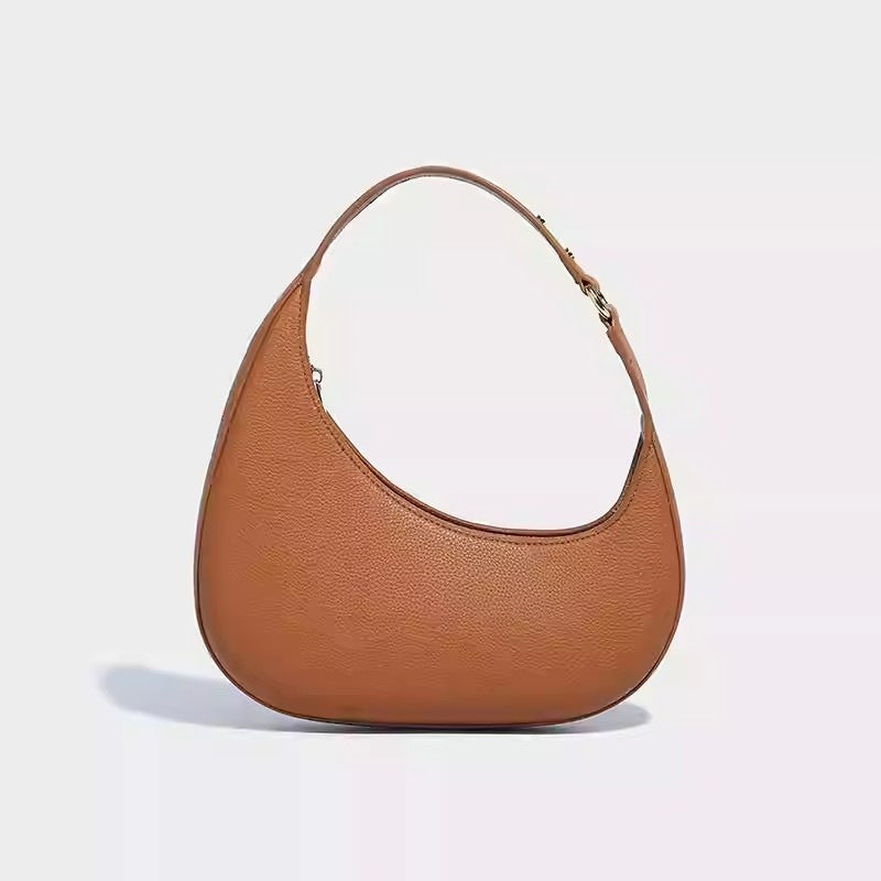 Bolso de diseño de moda con forma de media luna irregular, bolso de hombro, bolso hobo único para mujer 